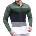 thumbnail image 2 of TIMIFIS Chemises de Golf à Manches Longues pour Hommes Automne Hiver Chemise Décontractée à Rayures Col Rabattu Boutons, 2 of 7