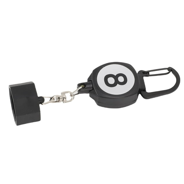 Pool Chalk Holder, Billiard Chalk Holder ABS Portable with Retractable Rope Buckle for Billiard Accessory