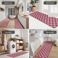 thumbnail image 5 of Pink Brown Heart Checkered Pattern Kitchen Rugs Sets Of 3,Kitchen Runner Rugs Non Skid Washable,Decorative Kitchen Floor Mats for Kitchen,Sink,Laundry,17"x30"+ 17"x47" + 17"x59", 5 of 6
