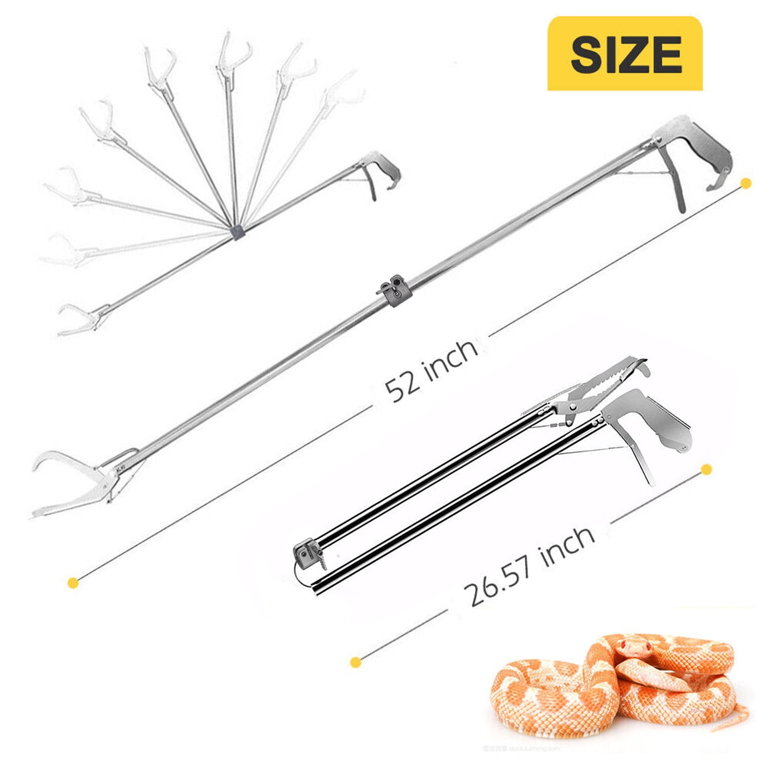 Gancio Per Serpente Estensibile - Da 70 A 140cm In Acciaio Inox Per Rettili - Foto 8