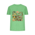 thumbnail image 2 of Fiudx Ropa de Mujer Blusas con Estampado de Flores para Mujer Top de Manga Corta con Cuello Redondo, 2 of 4