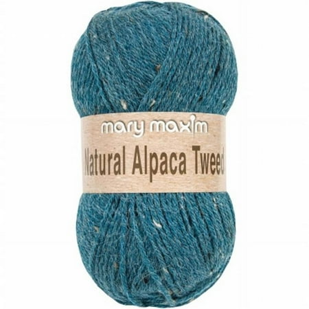 UPC: 0848787014700 | Mary Maxim Natural Alpaca Tweed Yarn-Cool Stream