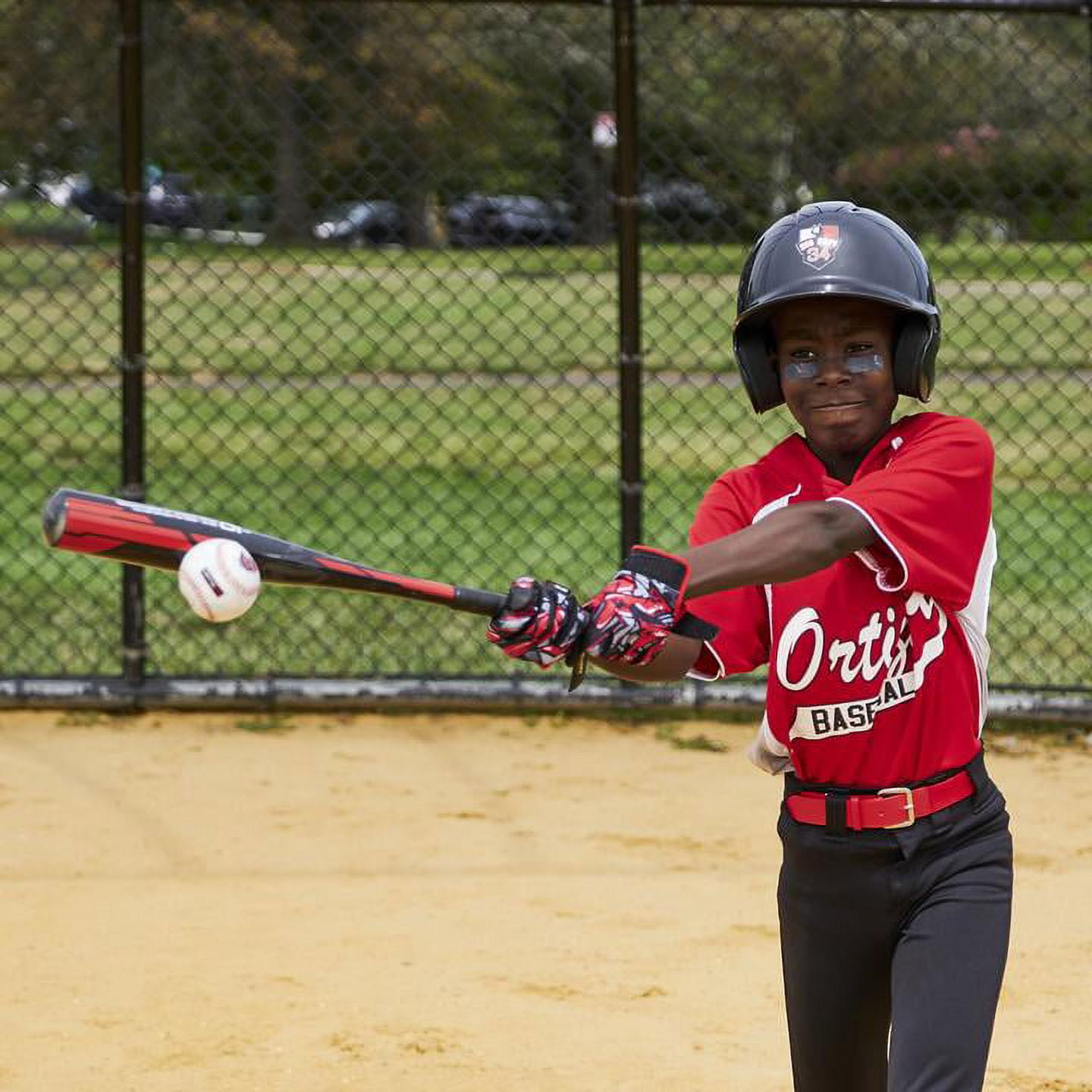 Ortiz34 Homerun T-Ball Set- David Ortiz 3-in-1 Bat, Baseball, Glove Bundle (Made for Youth/Kids), Yellow