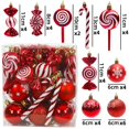 thumbnail image 3 of 29/36/40/50 piezas de adornos navideños de bolas de oro rosa/rojo/plata con forma especial para decoración de árboles de Navidad, colgantes de esferas navideñas, 3 of 5
