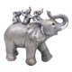 thumbnail image 2 of Estatua de elefante, figura decorativa, colección de resina moderna, adorno de escritorio para Plata, 2 of 9