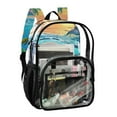 thumbnail image 5 of ALAZA Clear Backpack Dolphins Sunset PVC Transparent BookBag, 5 of 7