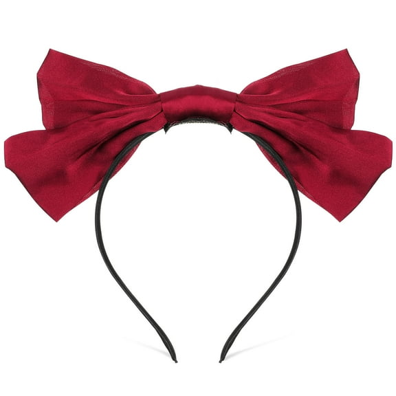 UPOUART Red Satin Hair Bow for Women, 1 Set Elegant Hair Accessory for Parties and Dressy Occasions