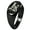 Black, variant on Sterling Silver Dream Big Engraved Oval Flat Top Polished Ring