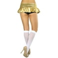 thumbnail image 2 of ToBeInStyle Womens Flirty Metallic Pleated Festival Ultra Micro-Mini Rave Skirt - Wide Band - Gold - One Size, 2 of 6