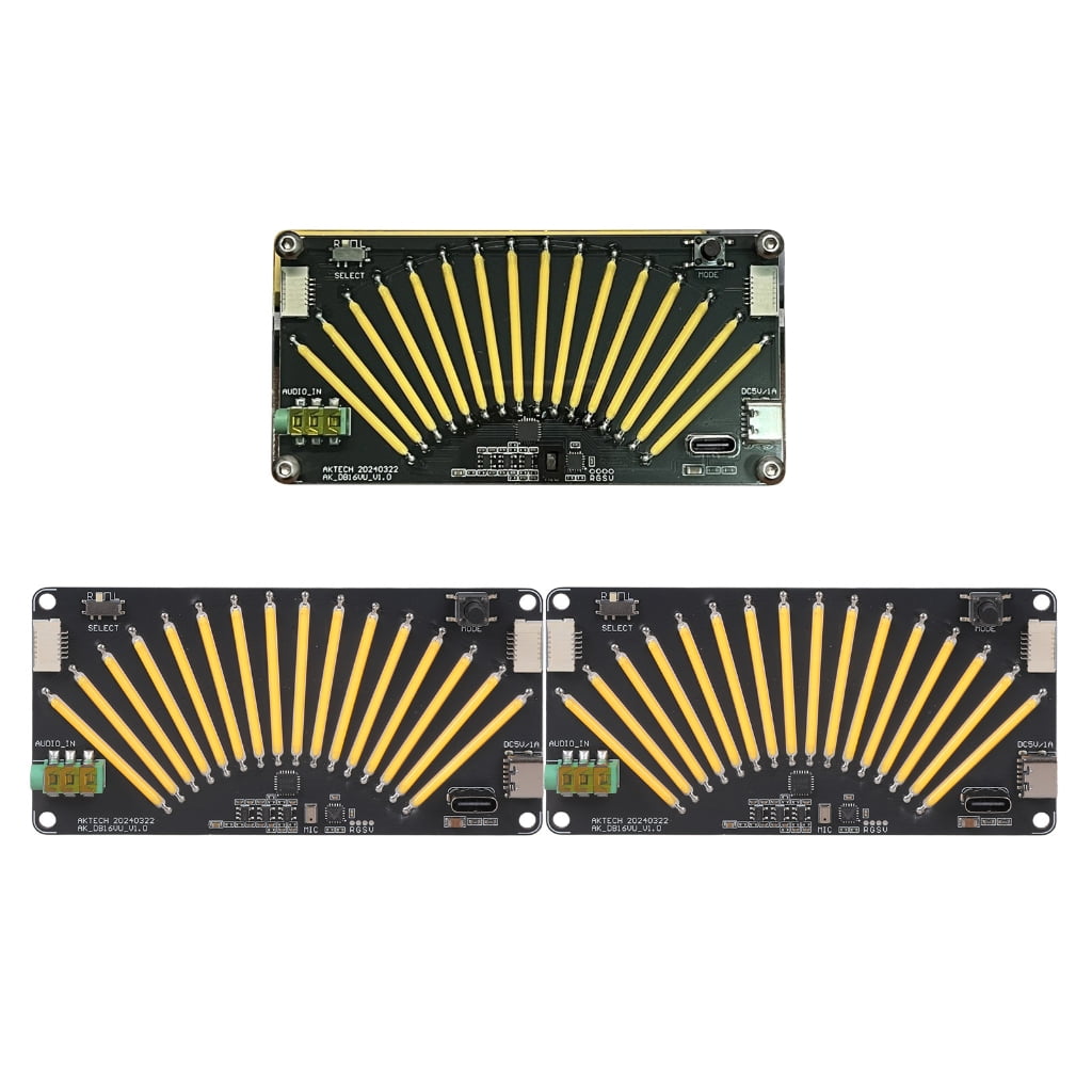 WINDLAND AK-DB16VU Music VU Meter with Adjustable Light Speeds Stereo Amplifiers Board