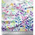thumbnail image 3 of oneOone Georgette Viscose Fabric Dot & Leaves Panel Decor Fabric Printed BTY 42 Inch Wide, 3 of 3