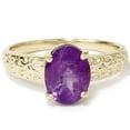 thumbnail image 1 of 2ct Oval Amethyst Vintage Ring 14K Yellow Gold, 1 of 1