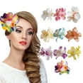 thumbnail image 2 of 4Pcs Fashion Hibiscus Hair Accessory Hair Clip for Women Girls Casual Prom Hairstyles Hawaiian Beach Wedding Accessories, 2 of 7