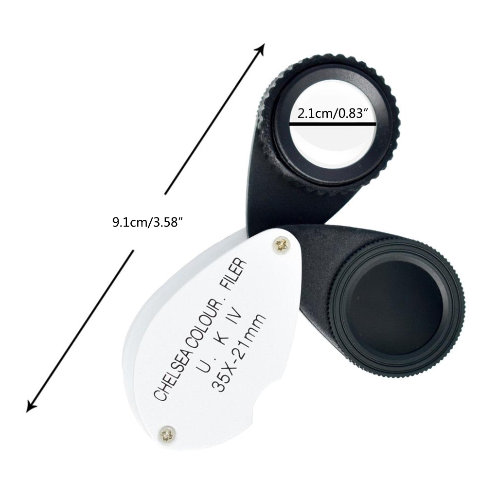 MOMOJIA Handheld-Magnifier Magnifying Glass Optical Lens Jewelery Loupe-Folding Jeweler