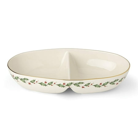 Lenox Holiday Bakeware - Lenox Holiday Dw Divided Oval Bowl