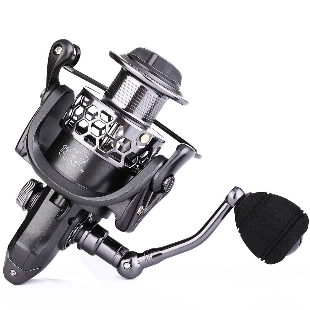 Fishing Reel 13+1bb Light Weight Ultra Smooth Aluminum Spinning With Free Spare Graphite Spool