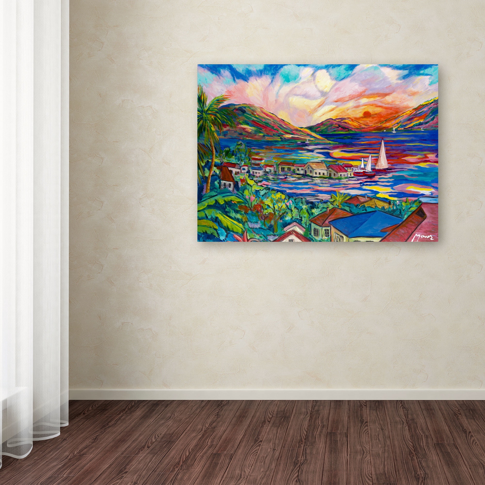 Trademark Fine Art "Sunset" Canvas Art by Manor Shadian