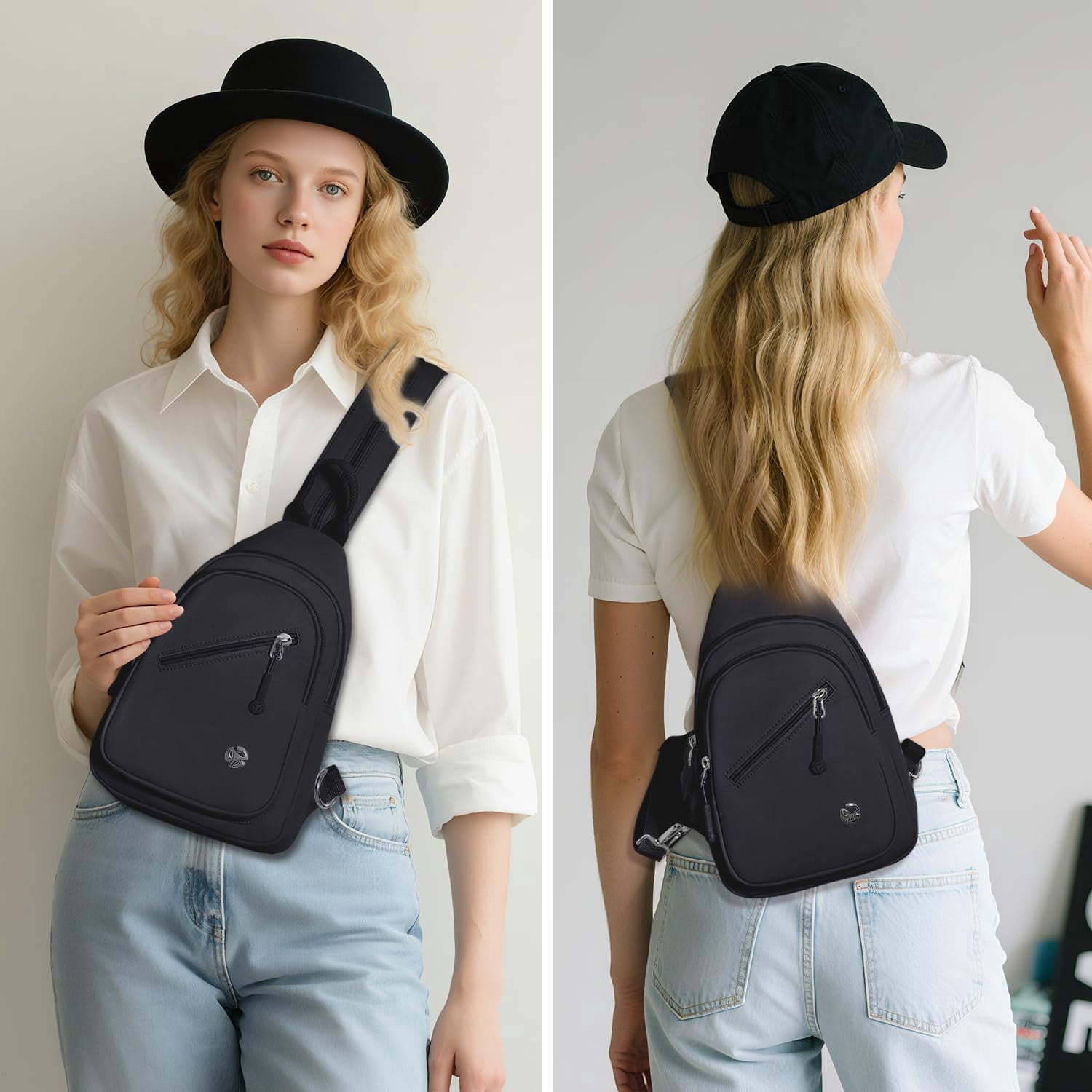 Crossbody Bag for Women, Multi-Pocket Waterproof Shoulder Carry Bag, Sling Bag Backpack for Travel/Outdoor/Hiking/Daily Use