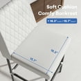 thumbnail image 3 of Genpo Counter Height Bar Stools Set of 2, 26" Industrial Kitchen Counter Height Stools with Back, White Leather Barstools with Padded Seat and Painted Metal Frame for Kitchen Island, 3 of 9