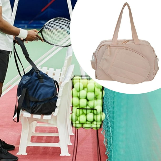 Bolsa de tenis, bolsa para raquetas de tenis, bolsa de gran capacidad para llevar de noche y de fin de semana, bolsa de bádminton Rosa