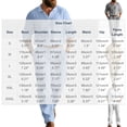 thumbnail image 2 of Ceisia Men Linen Long Sleeve Collar Shirt & Loose Pants Two Piece Breathable Daily Outfit Set Light Blue S Gift, 2 of 7
