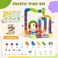 thumbnail image 3 of Electric Train Set for Kids, 3D Stem Electric Train Set with Train and Traffic Signs, 3D Racing Track Sets for Kids, 3+ Years Old Boys & Girls Birthday, 3 of 7