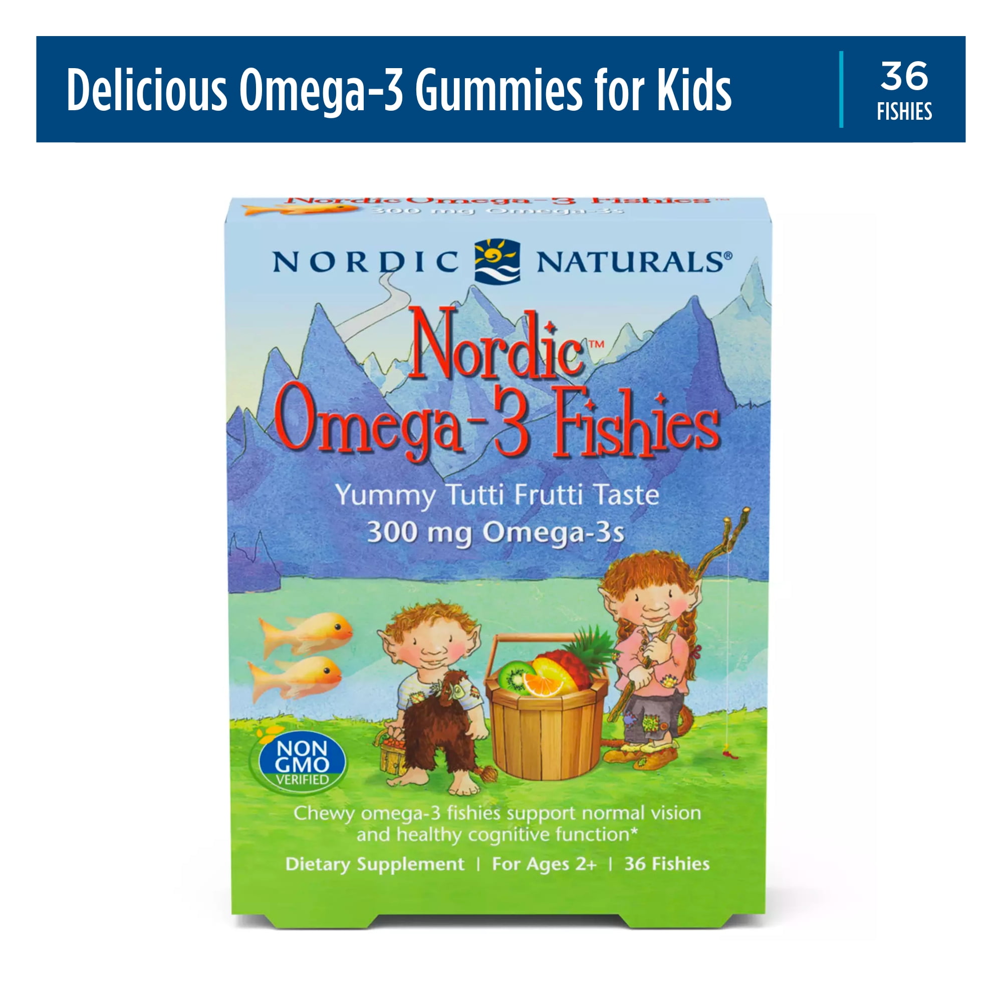 Nordic Naturals Nordic Omega-3 Fishies, 300 Mg, 36 Gummies