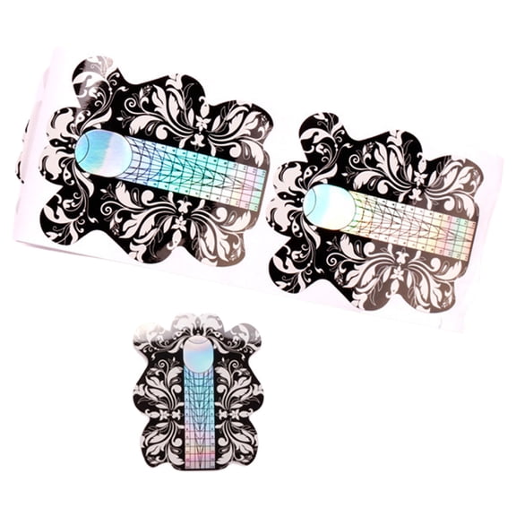 100 Pieces Nails Art Forms Practical And Friendly Nails Art Supplies Flexible Nails Paper Holder For Training And Salon