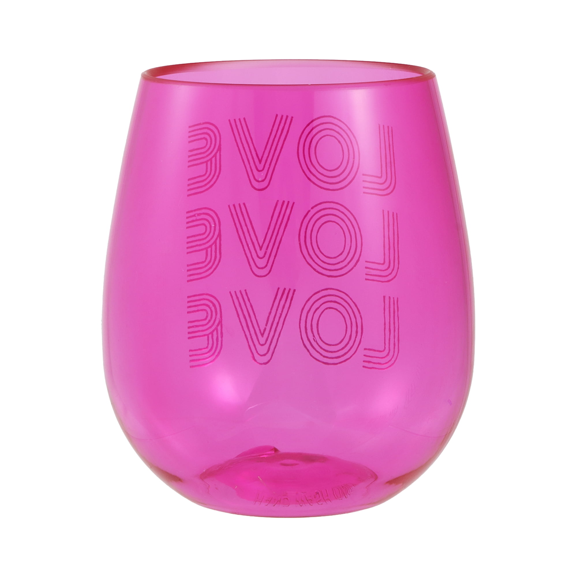 Way to Celebrate Love Wine Cup, Valentine's Day, Pink
