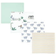 Luvable Friends Hudson Baby Flannel Receiving Blankets 4pk, Pastel Dino