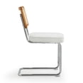 thumbnail image 5 of Belle White Boucle Fabric Dining Chair with Swivel Base, 5 of 6