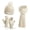 Beige, variant on Men’s 3‑Piece Winter Knit Accessory Set, Pom‑pom Beanie Hat, Scarf and Gloves Kit, Stretch Warm Knitted Set for Cold Weather Outdoor Wear