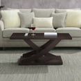 thumbnail image 4 of Convenience Concepts Newport Criss-Cross Coffee Table in Espresso Wood Finish, 4 of 6