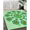 thumbnail image 2 of Ahgly Company Indoor Square Patterned Jade Green Area Rugs, 3' Square, 2 of 6
