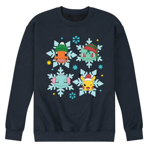 Pokémon - Pikachu and Friends Snowflakes - Men's Crew Fleece Sweatshirt