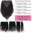 thumbnail image 5 of HAIRRO Kinky Curly Clip in Hair Extensions Real Human Hair for Black Women 3C 4A Kinkys Curly Clip In Full Head 100% Brazilian Remy Human Hair Natural Color 10Inch 8Pcs/18clips, 5 of 8