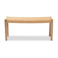 thumbnail image 2 of Baxton Studio Pacari Rustic Transitional Oak Brown Finished Wood and Hemp Accent Bench,Wholesale Interiors, 2 of 7
