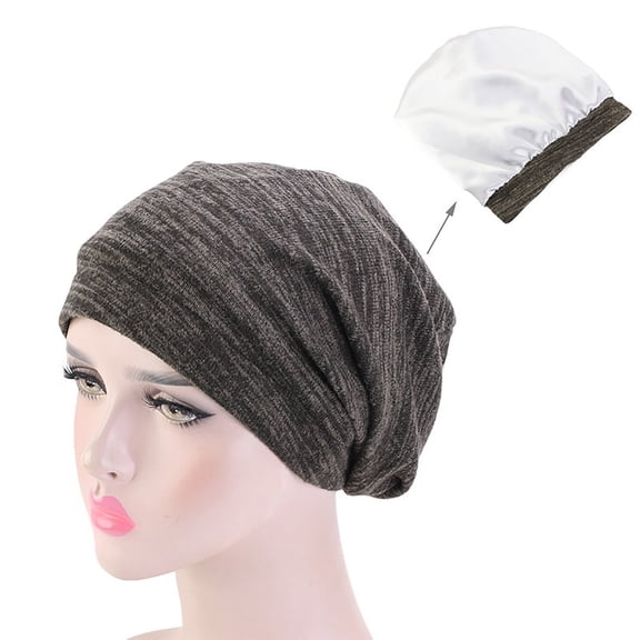 TANGNADE Beanie for Women Soft Slouchy Cap Lightweight Hipster Hat Summer Breathable Faux Sleeping Thin Chemo Summer Hats Navy