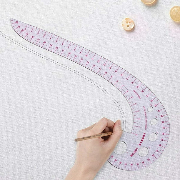 DIY Sewing Ruler Tailor Set French Curve Ruler Accessories Plastic Curve Stick Pattern Design