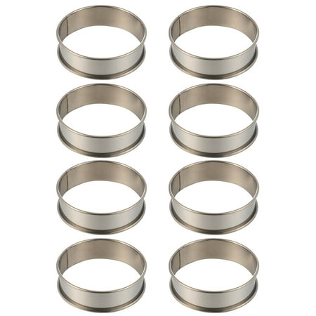 

8pcs Mousse Rings Molds Baking Tools Cake Cookies Molds Stainless Steel Moulds
