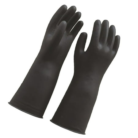 

Natural Latex Rubber Gloves Heavy Duty Non Slip Household Gloves 55cm 55cm