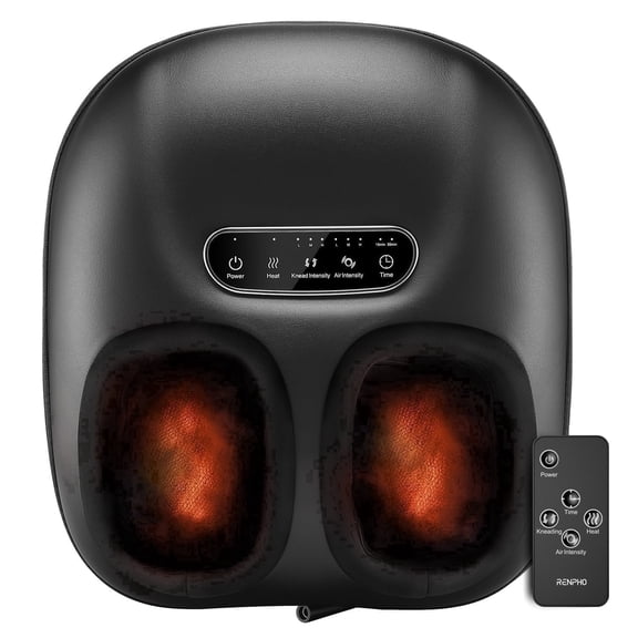 Renpho Shiatsu Foot Massager with Heat for Neuropathy Tired Foot Blood Circulation, FSA HSA Eligible, Gifts for Women Men, Black