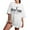 White, variant on Rovga T-Shirts For Women Novelty Letter Graphic Oversized Drop Shoulder Longline Tee T Shirts Graphic Print T Shirts