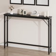 thumbnail image 1 of IdeaHouse 5.9" Narrow Sofa Table, Skinny Console Table with Storage, Slim Behind Couch Table for Living Room, Entryway, Hallway, Foyer - Black, 1 of 7
