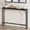 Black without socket, variant on 5.9" Narrow Console Table with Power Outlets, Compact Sofa Table with Storage, Sleek Design for Living Room, Entryway, Hallway, and Foyer (Grey)