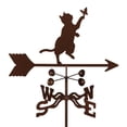 thumbnail image 2 of EZ Vane Cat & Butterfly Weathervane — Roof Mount, Wind Cups, Antique Copper Finish, Steel with Durable Triple Powder Coating, Handcrafted in USA, 2 of 7