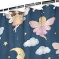 thumbnail image 3 of Dark Blue Fairy Moon Princess Pattern Shower Curtain 72"x84" ,Bathroom Decorative Shower Curtains Set with 12 Hooks,Modern Waterproof Washable Shower Curtain, 3 of 6