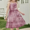 thumbnail image 4 of FamilyThread Girls Casual Fresh Style Sleeveless Dresses Spaghetti Strap Summer Swing Twirly Sundress A-Line Dress For 4-14Y, 4 of 7
