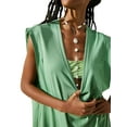 thumbnail image 4 of Lucakuins - Vestido largo informal de verano para mujer, color sólido, sin mangas, cuello redondo, vestidos de playa Lucakuins  moda, 4 of 5