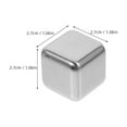 thumbnail image 2 of Toyvian Ice Metal Cube Set with Tong - Reusable Stainless Steel Stones for Drinks and Cocktails, 1 Set, 2 of 7